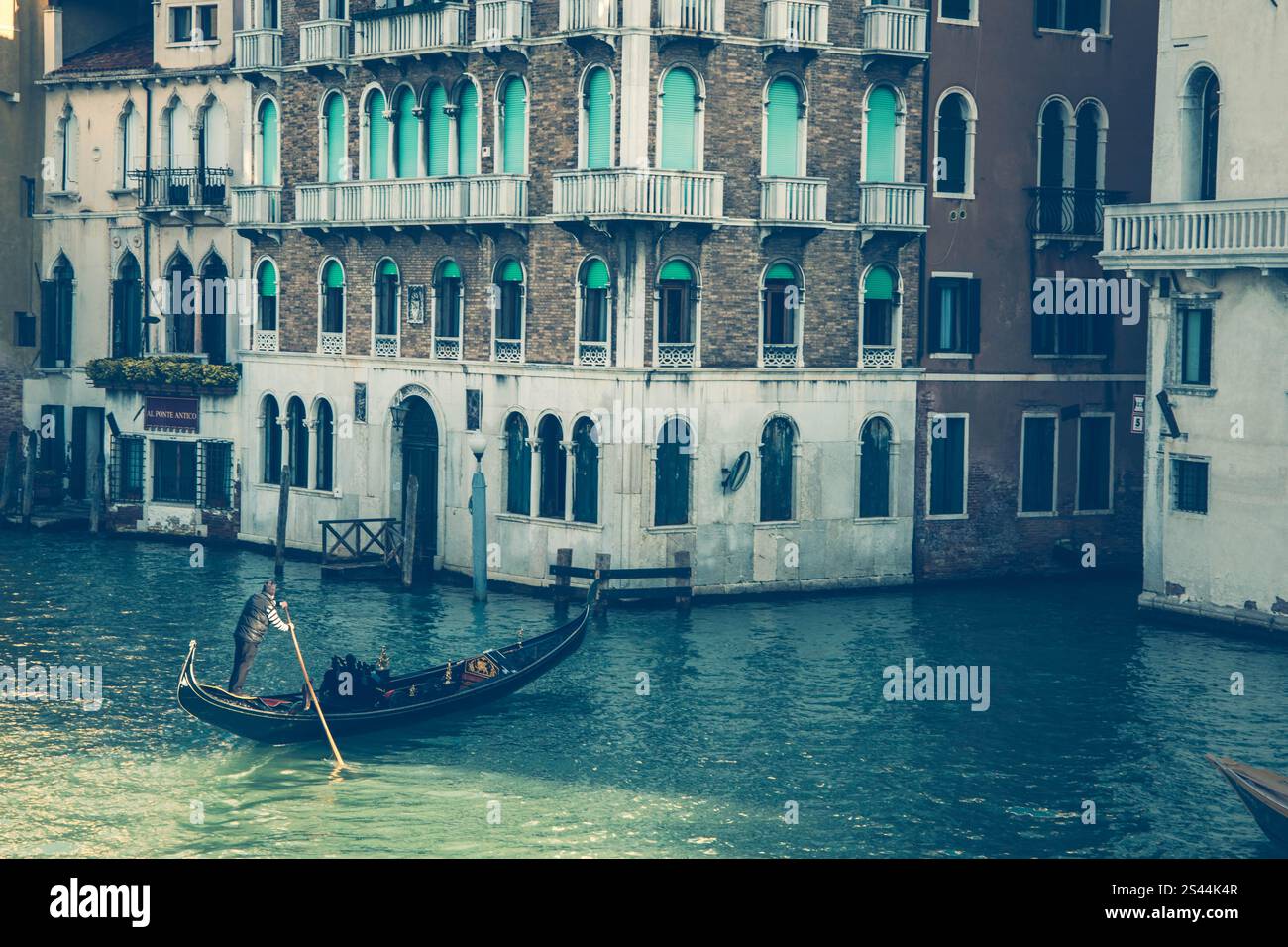 A gondola on the Grand Canal in Venice Stock Photo - Alamy