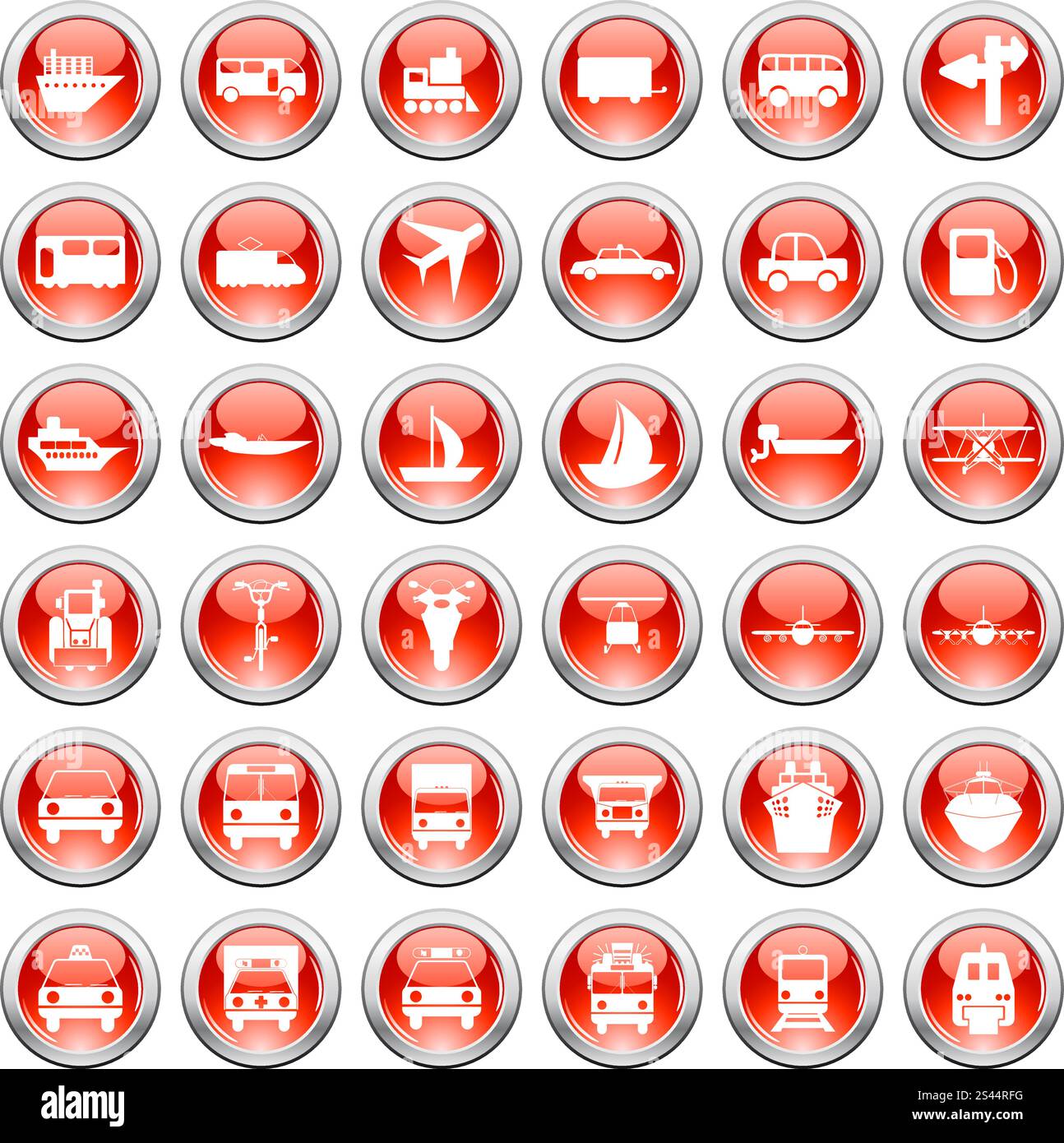 Transportation set of different vector web icons Stock Vector Image ...