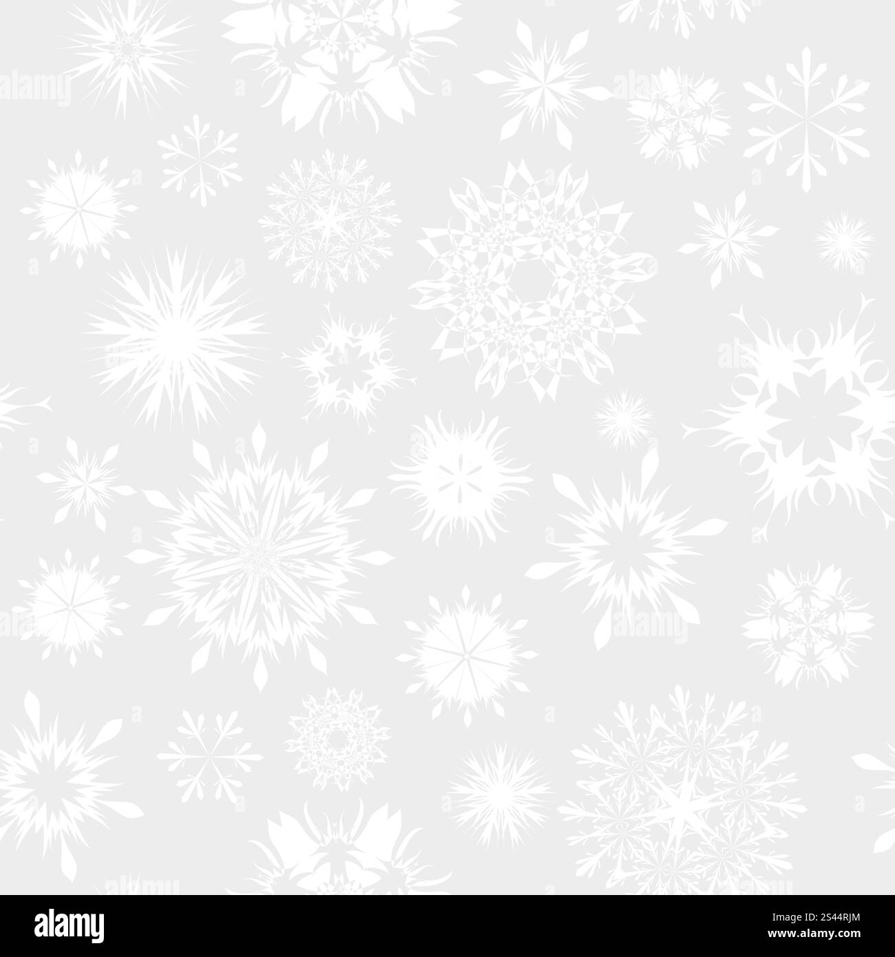 Seamless vector snowflakes background in different shapes Stock Vector ...