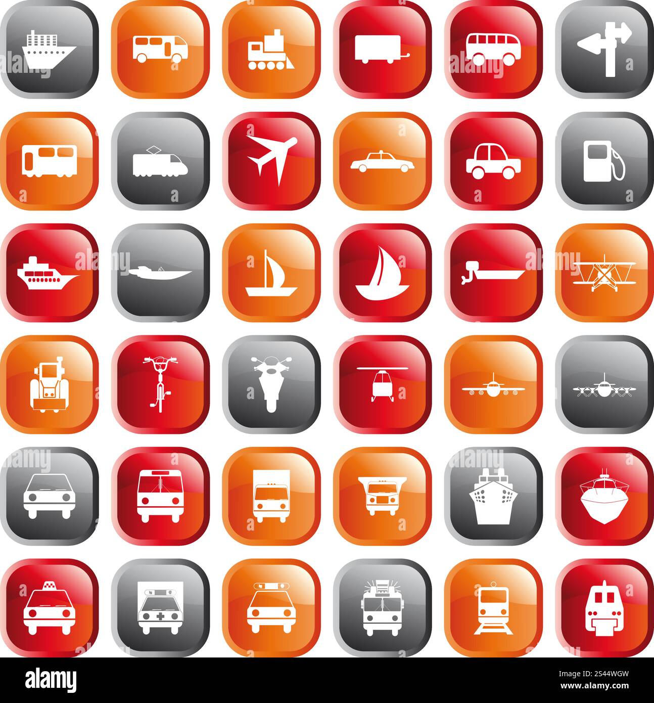 Transportation set of different vector web icons Stock Vector Image ...