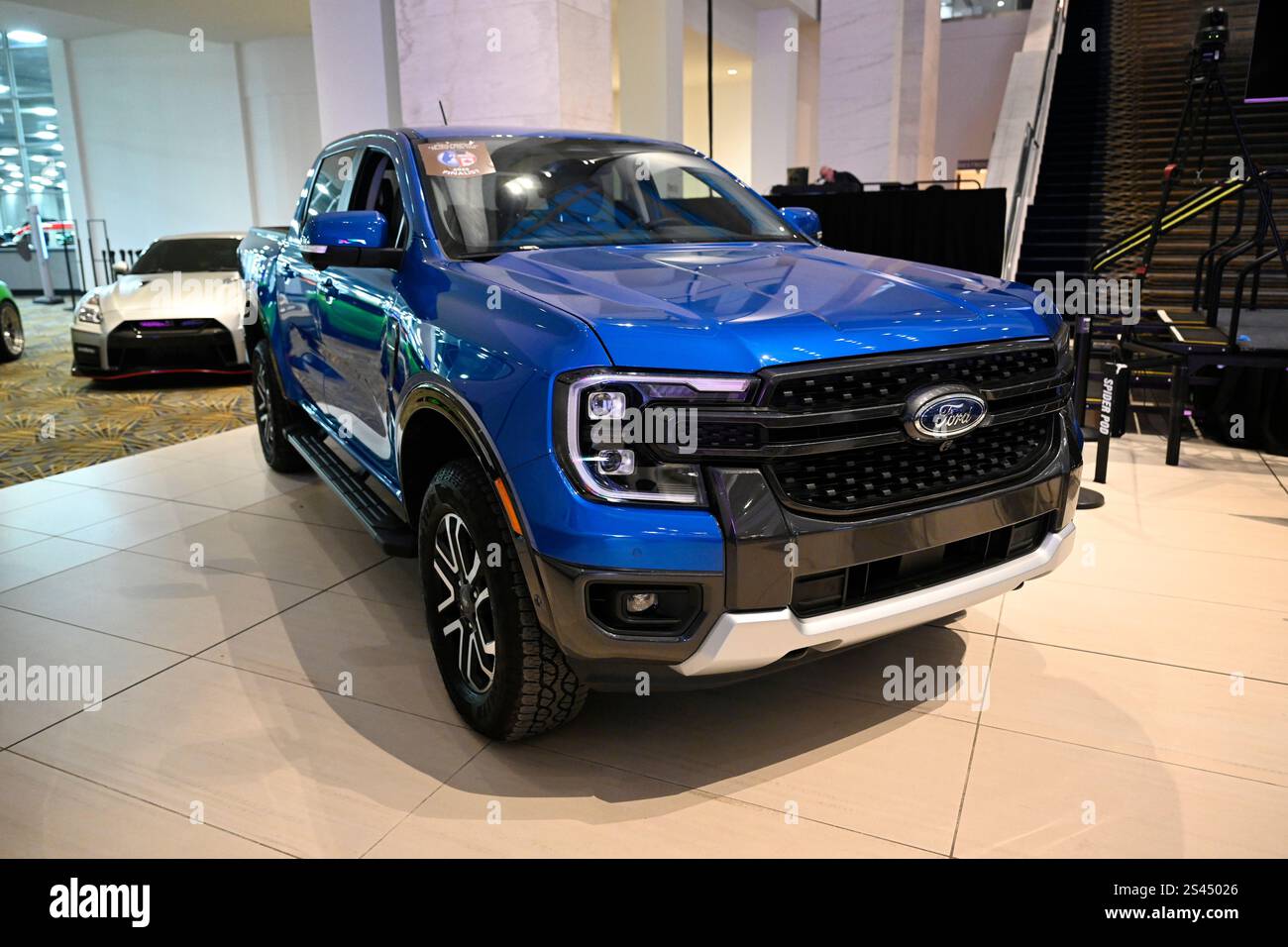 A Ford Ranger, winner of the North American Truck of the Year Award, is ...