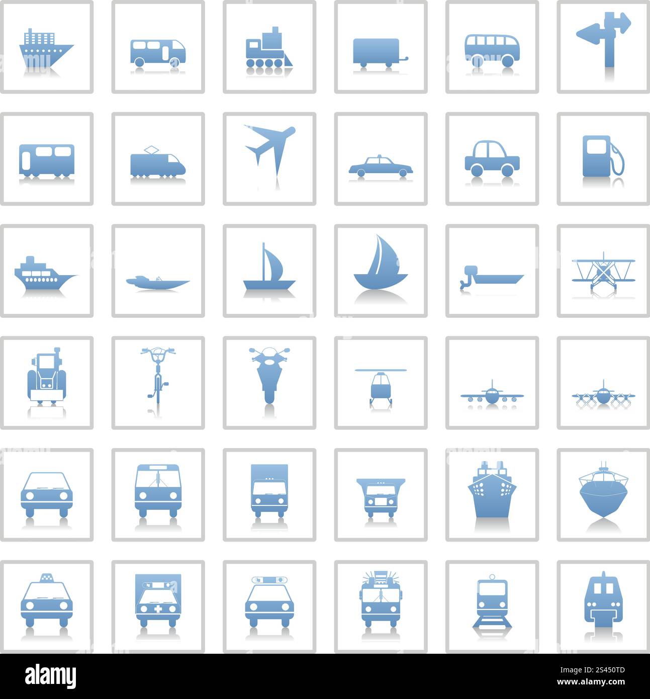 Transportation set of different vector web icons Stock Vector Image ...