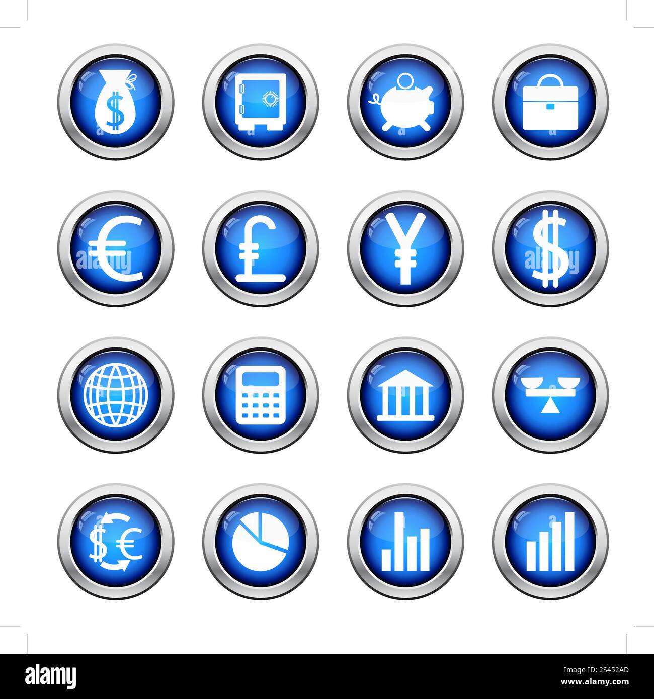 Big collection of financial icons for using in web design Stock Vector ...
