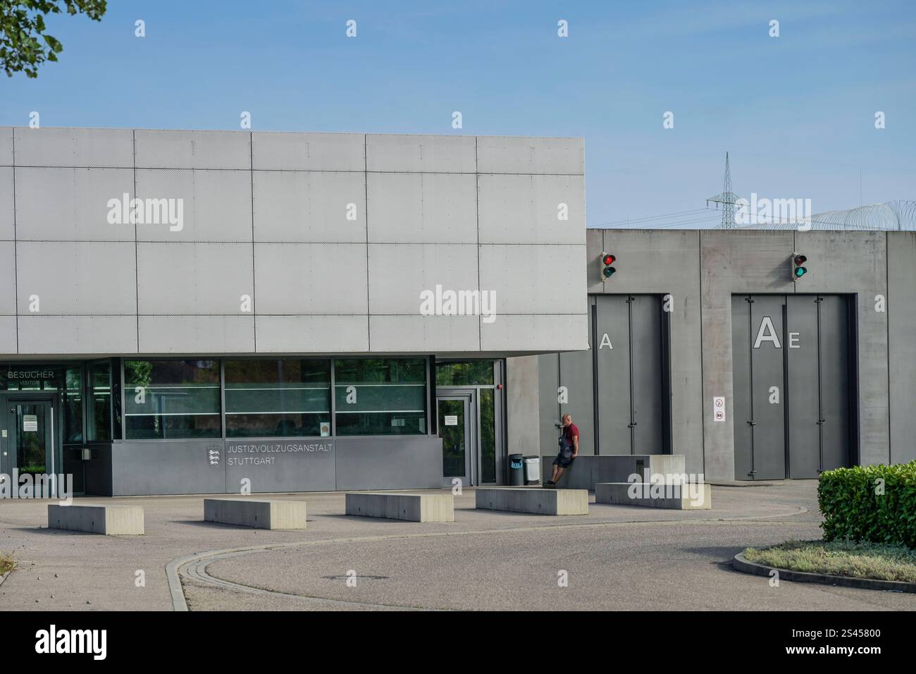 Haupteingang Justizvollzugsanstalt, Asperger Straße, Stammheim ...