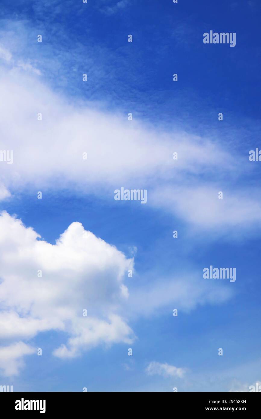 Beautiful Pure White Clouds Spreading on Vibrant Blue Sky Stock Photo ...