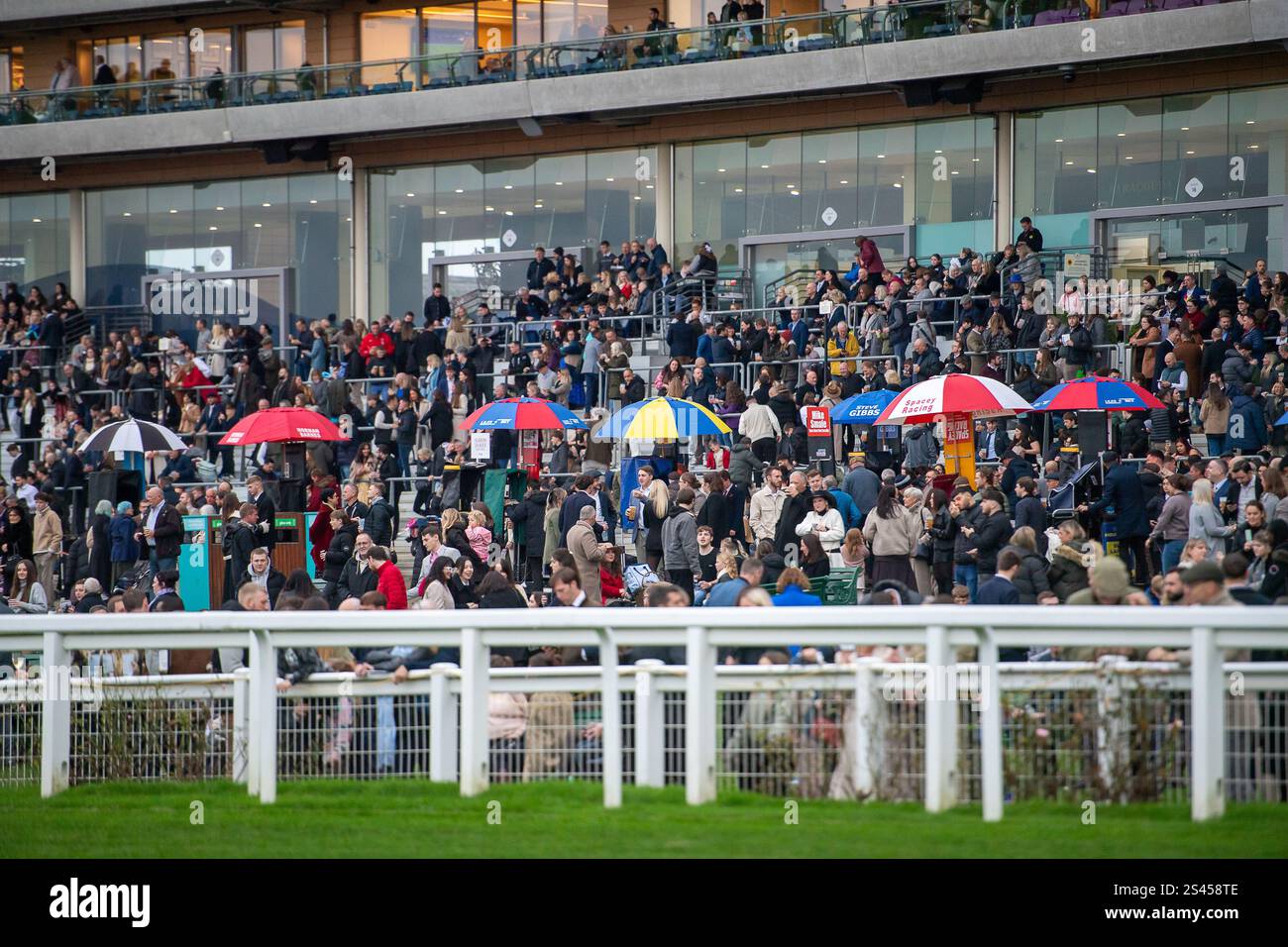 Ascot, Berkshire, UK. 2nd November, 2024. A bsudy day at the Fireworks ...