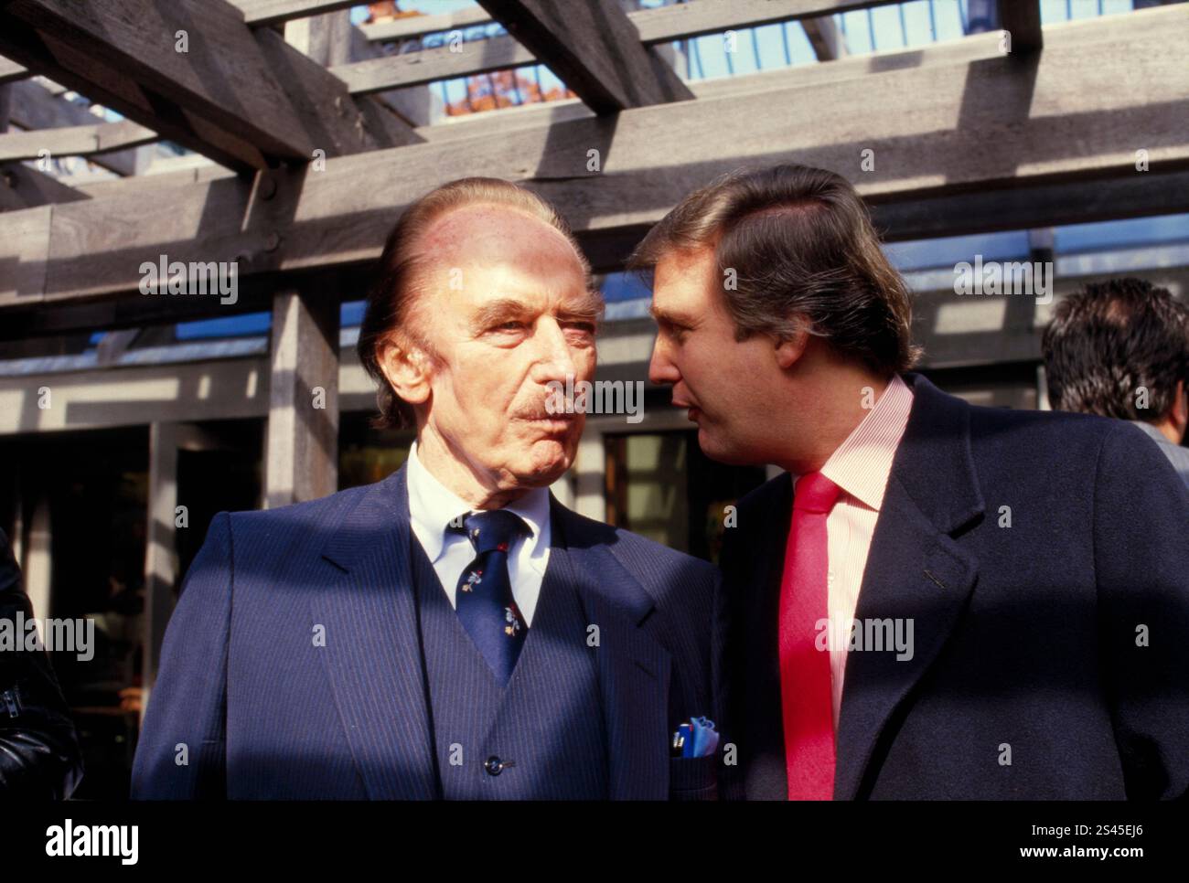 Donald Trump with Fred Trump by Bernard Gotfryd (1924-2016). Stock Photo