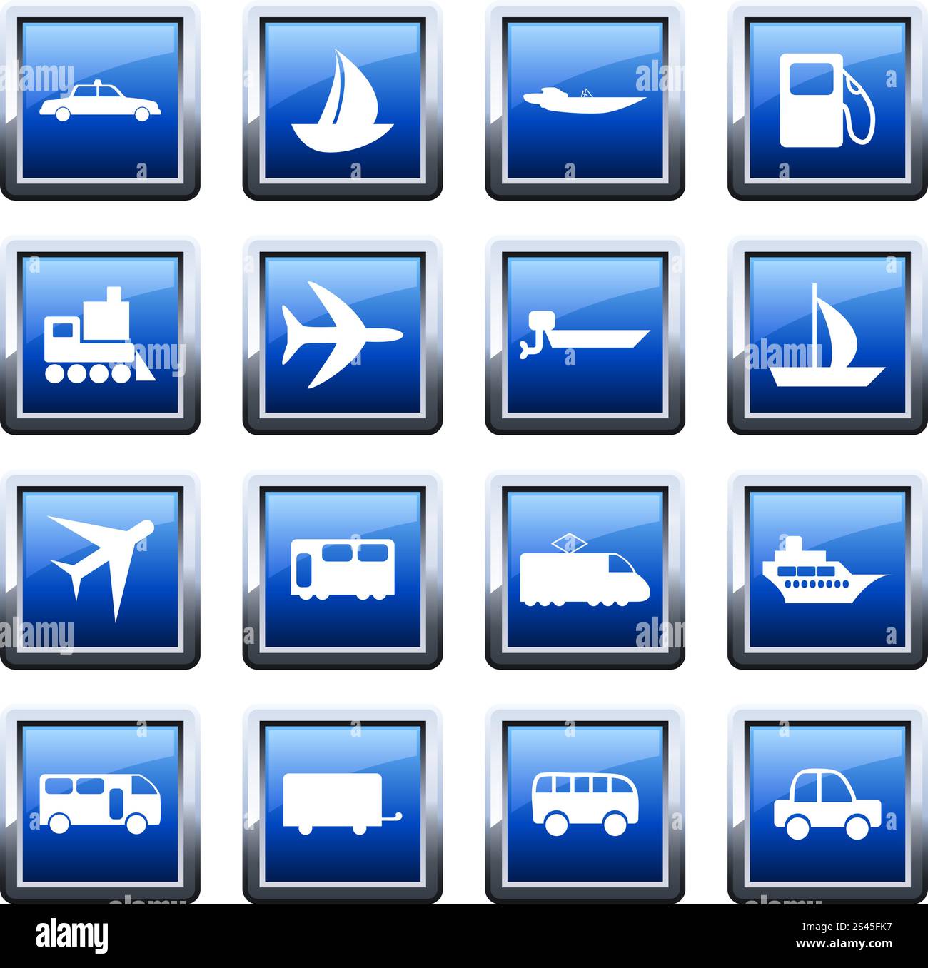 Transportation set of different vector web icons Stock Vector Image ...