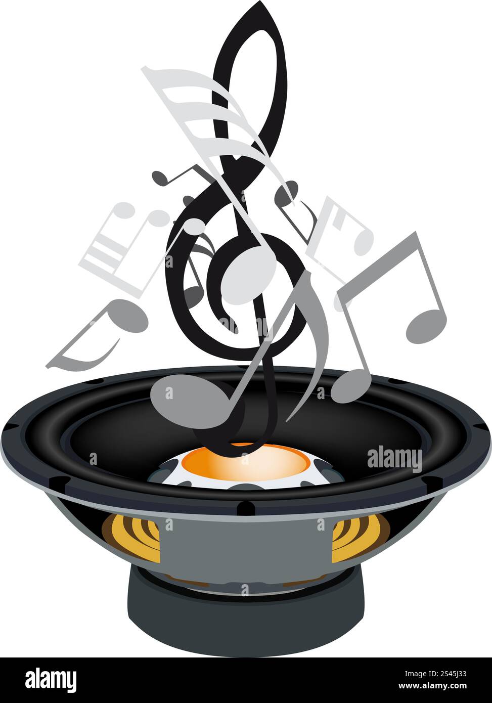 Musical grunge background. Vector illustration. Stock Vector
