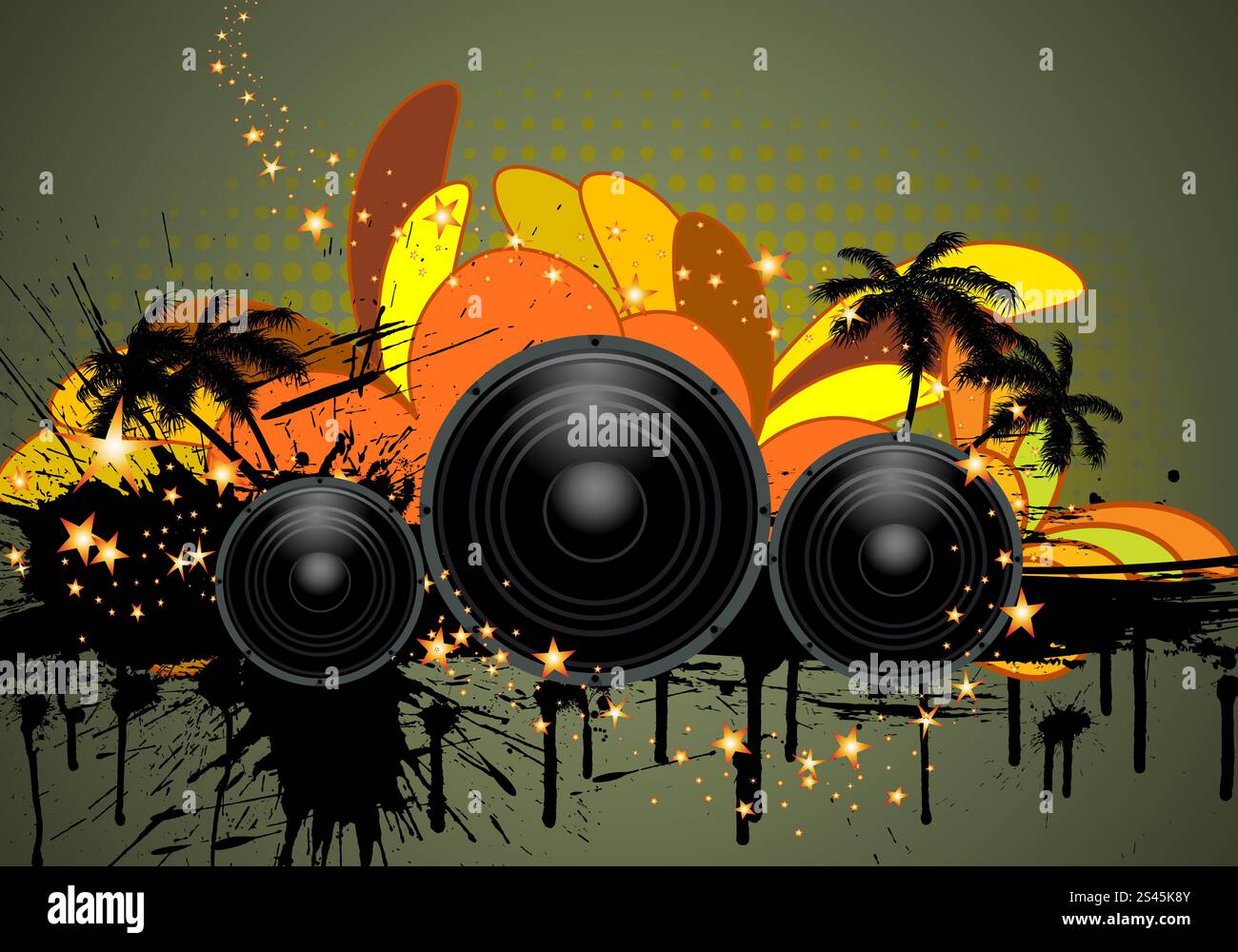 Musical grunge background. Vector illustration. Stock Vector