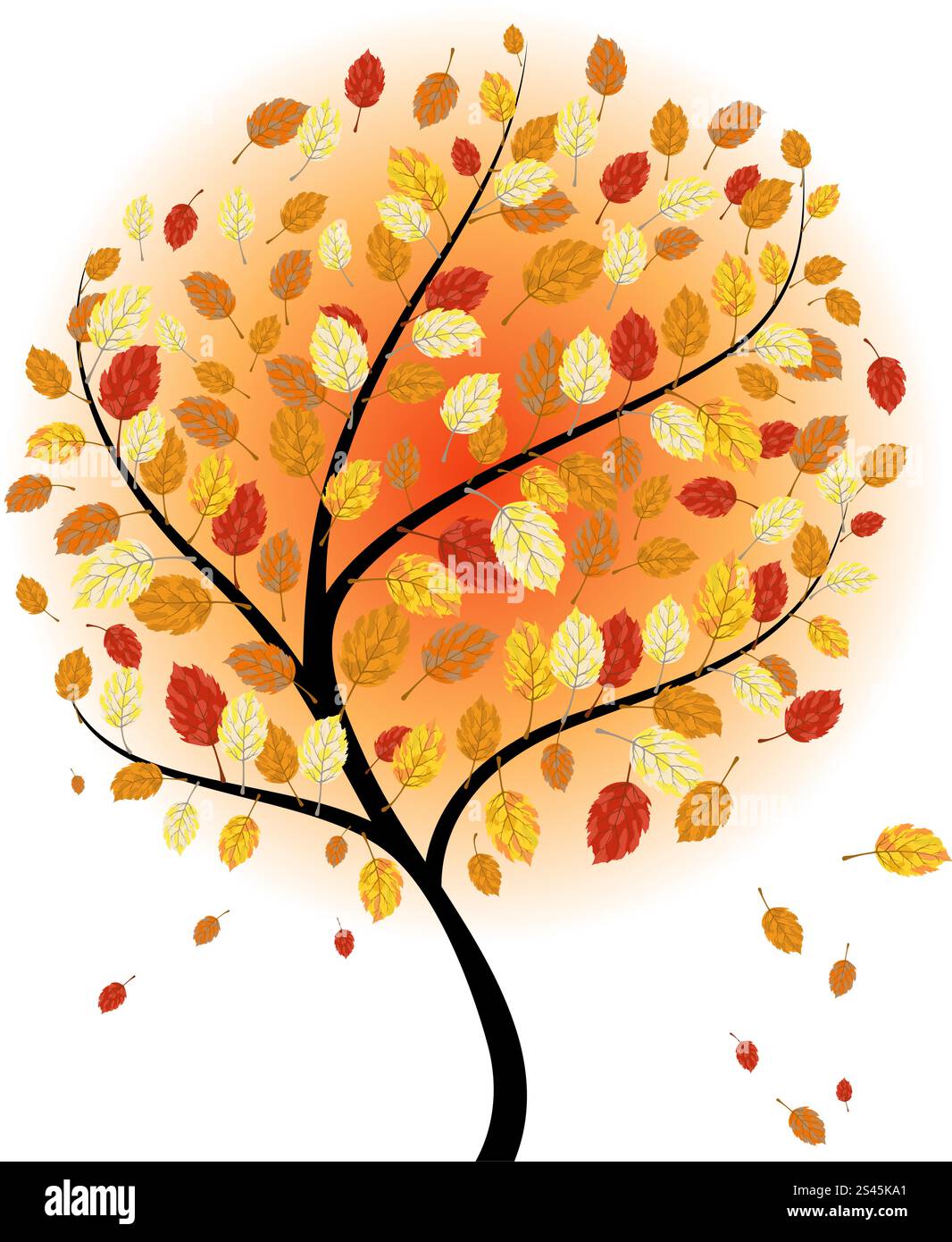Autumn maples falling leaves background. Vector illustration Stock ...