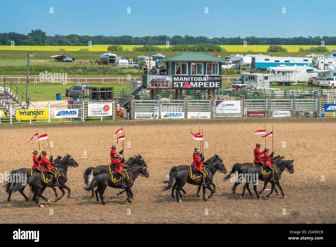 The RCMP Musical Ride at the Manitoba Stampede in Morris Manitoba ...