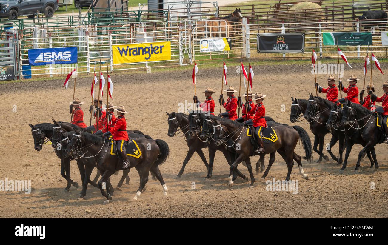 The RCMP Musical Ride at the Manitoba Stampede in Morris Manitoba ...