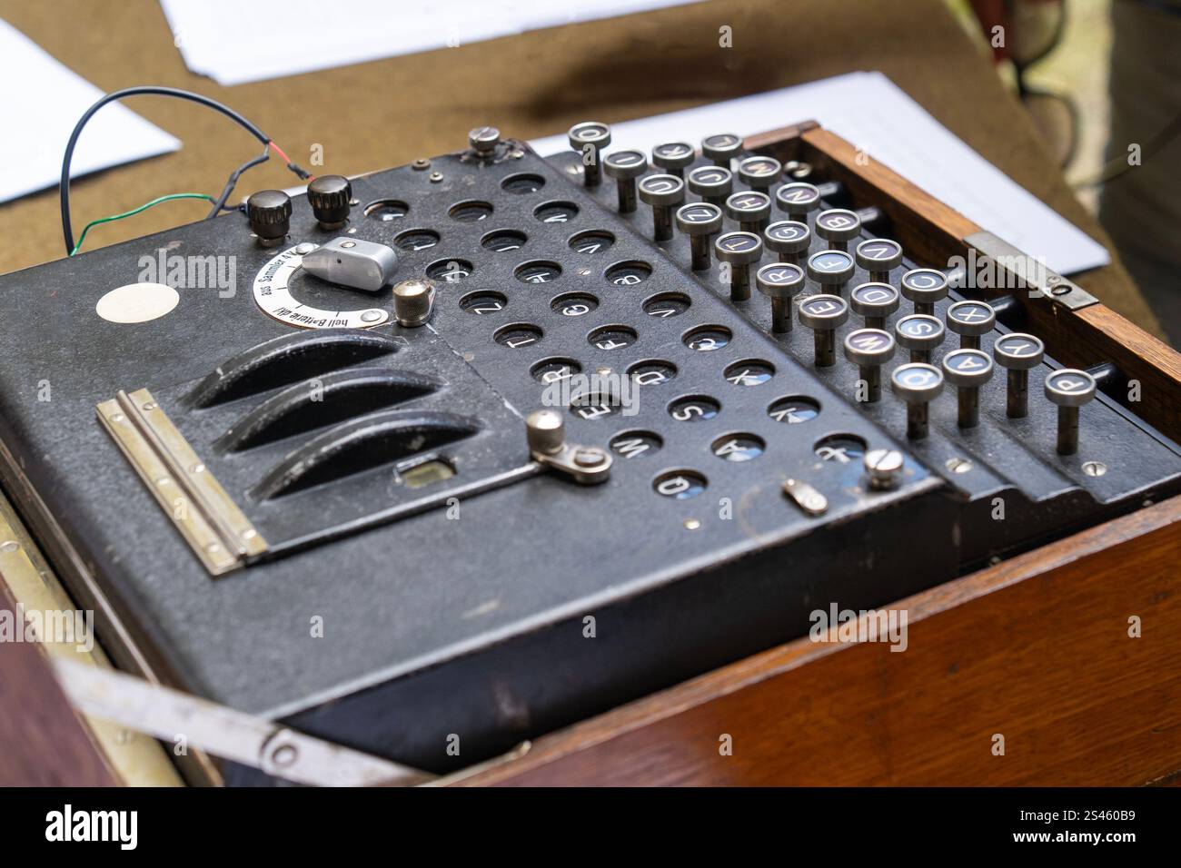 German Enigma machine encryption device from World War II Stock Photo ...