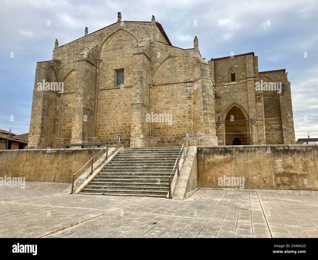 Iglesia de Santa María La Blanca, Villalcázar de Sirga, Camino Francés - Smartphone Captured Stock Image