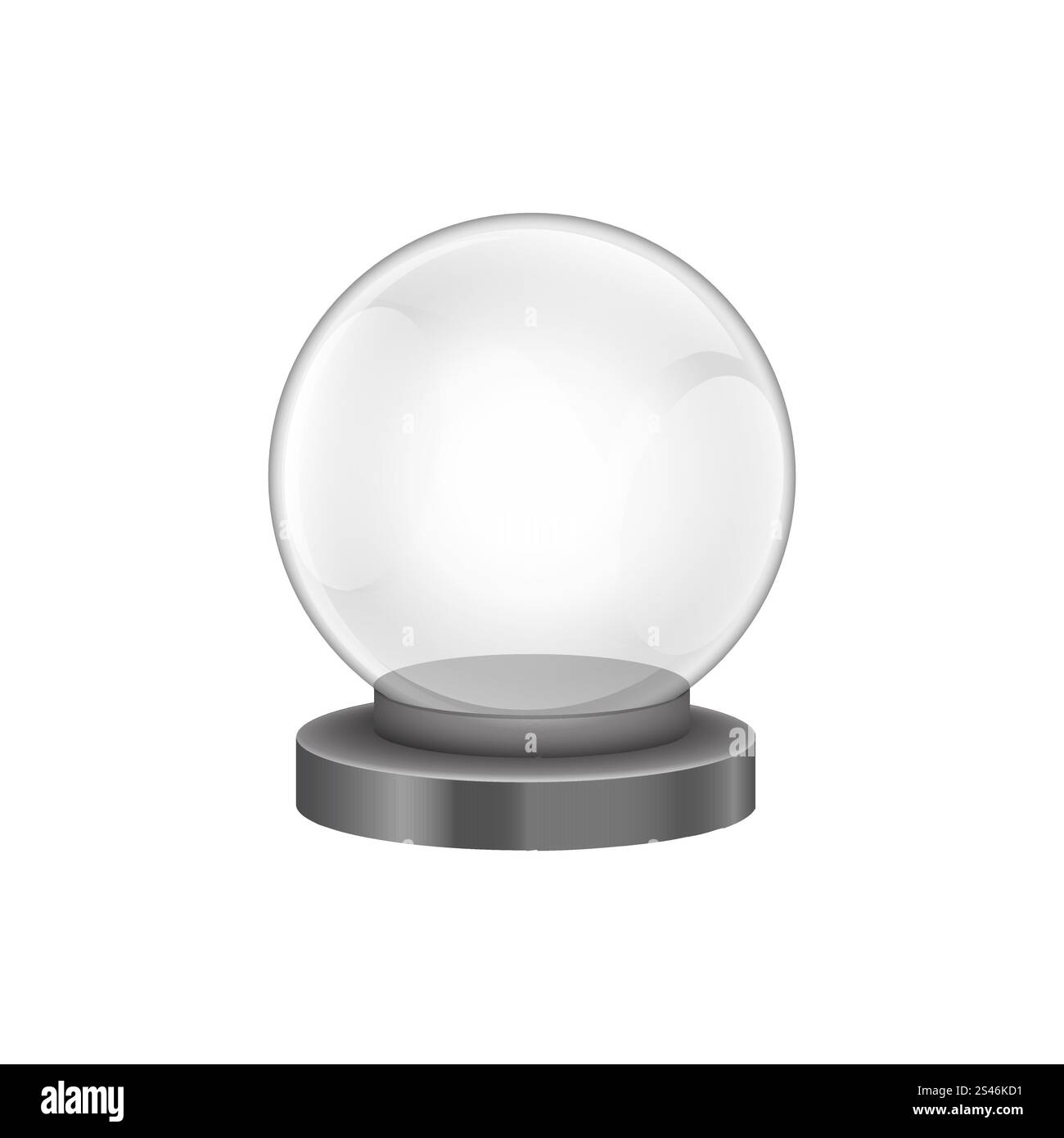 Illustration of modern snow globe isolated on white background Stock ...