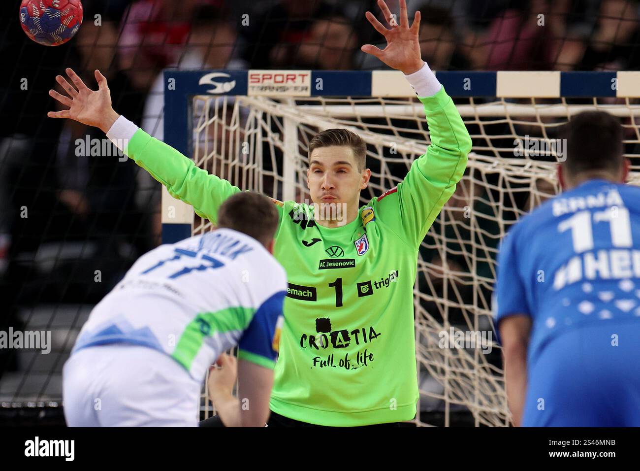 Zagreb, Croatia. 10th Jan, 2025. Dominik Kuzmanovic of Croatia in ...