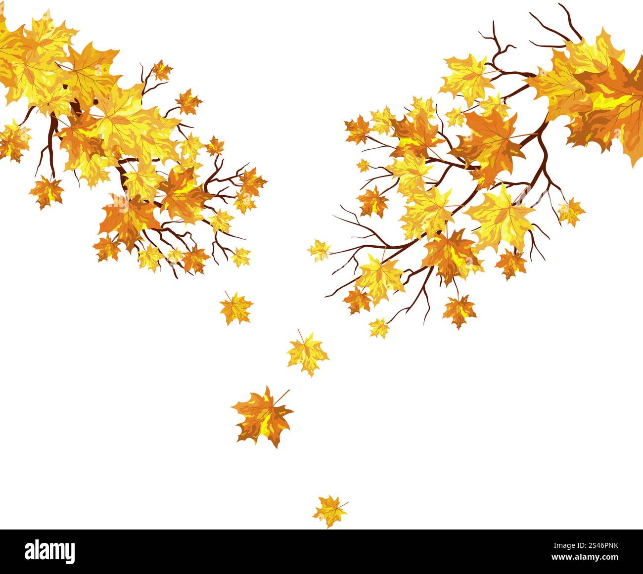 Autumn maple leaves background. EPS 10 vector illustration Stock Vector ...