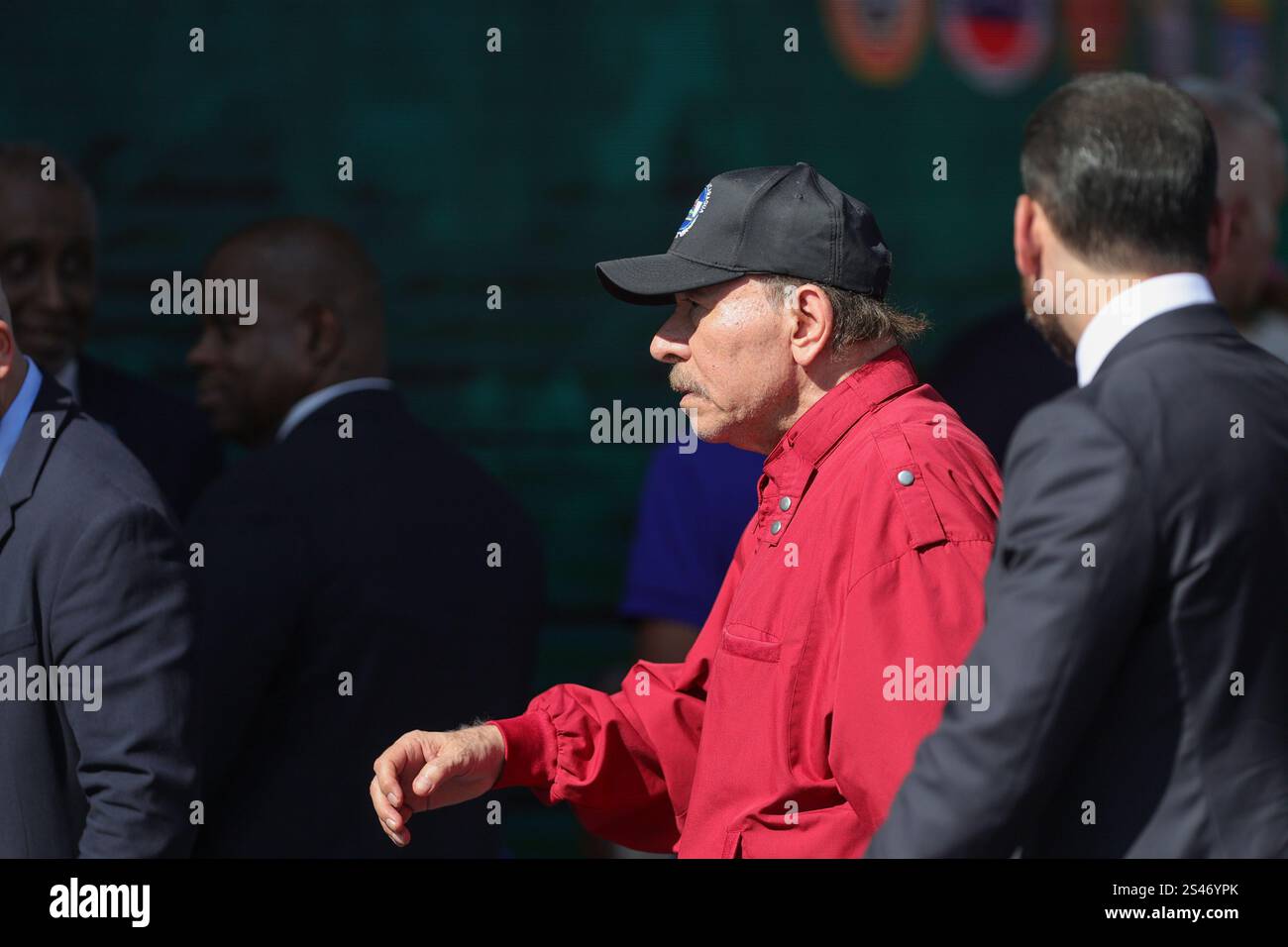 10 January 2025, Venezuela, Caracas Daniel Ortega (M), President of