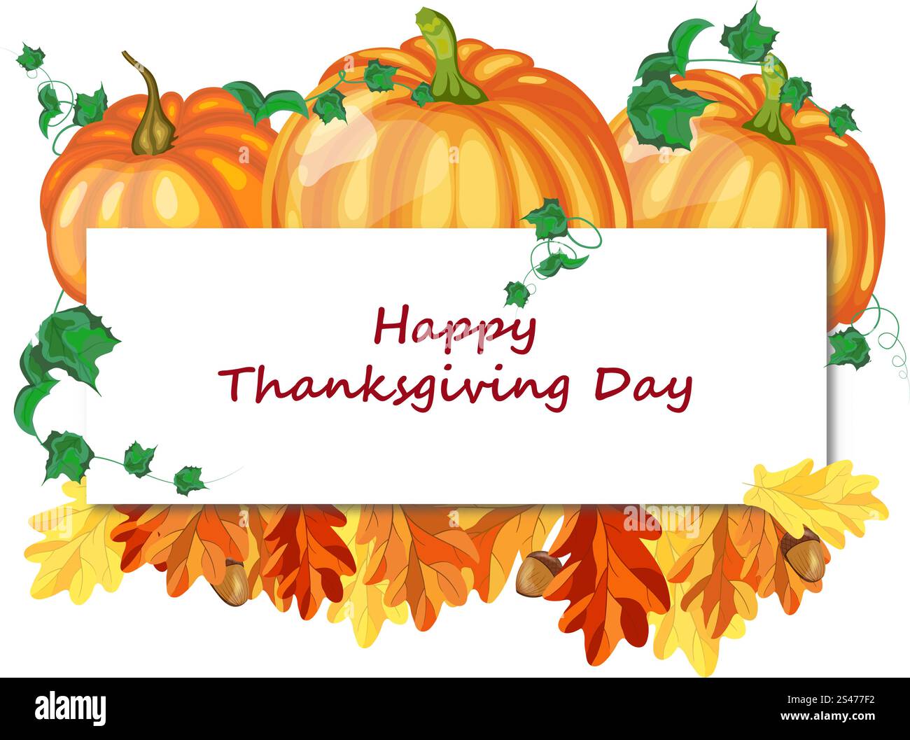Thanksgiving day greeting card white sheet for copy space. Design ...