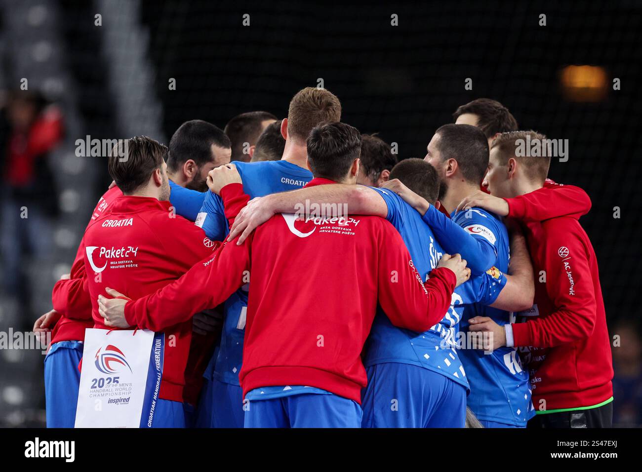 Zagreb, Croatia. 10th Jan, 2025. Players of Croatia celebrate after the ...