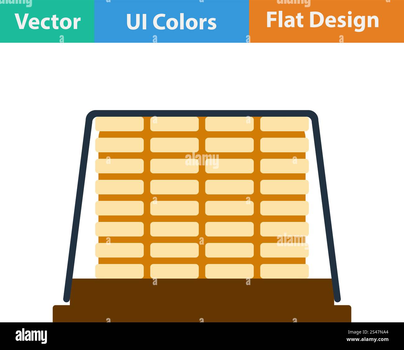 Icon of map scheme. Flat design icon of construction pallet in ui ...
