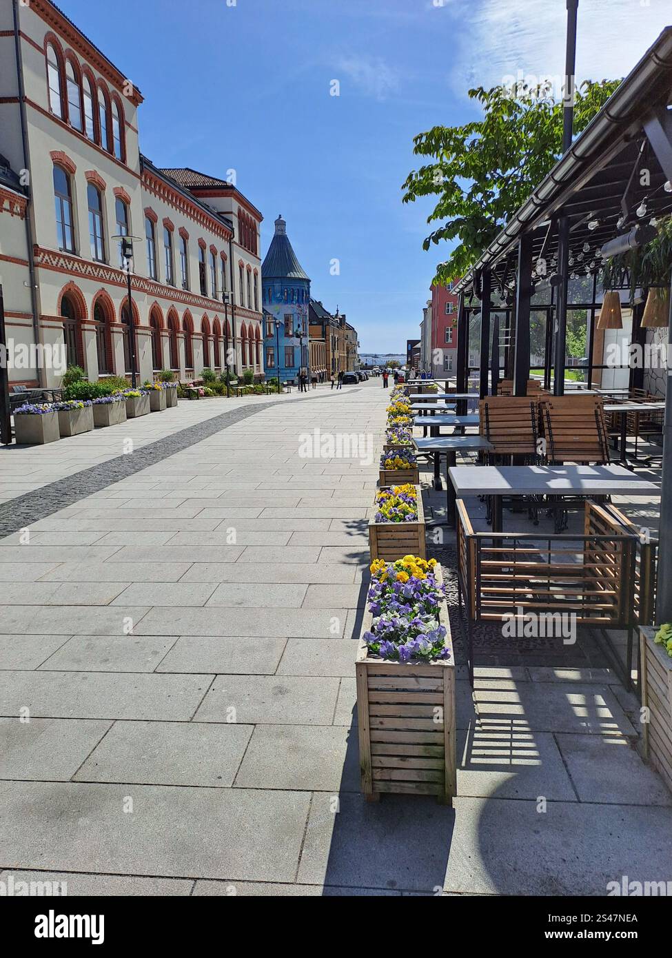 Main Street - Smartphone Captured Stock Image