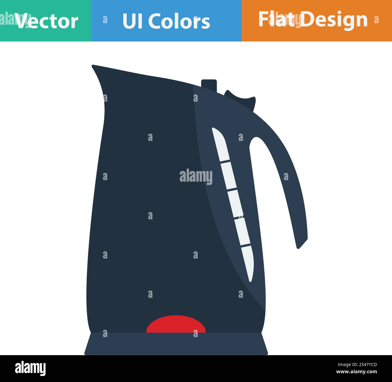 Kitchen electric kettle icon. Flat design. Vector illustration Stock ...