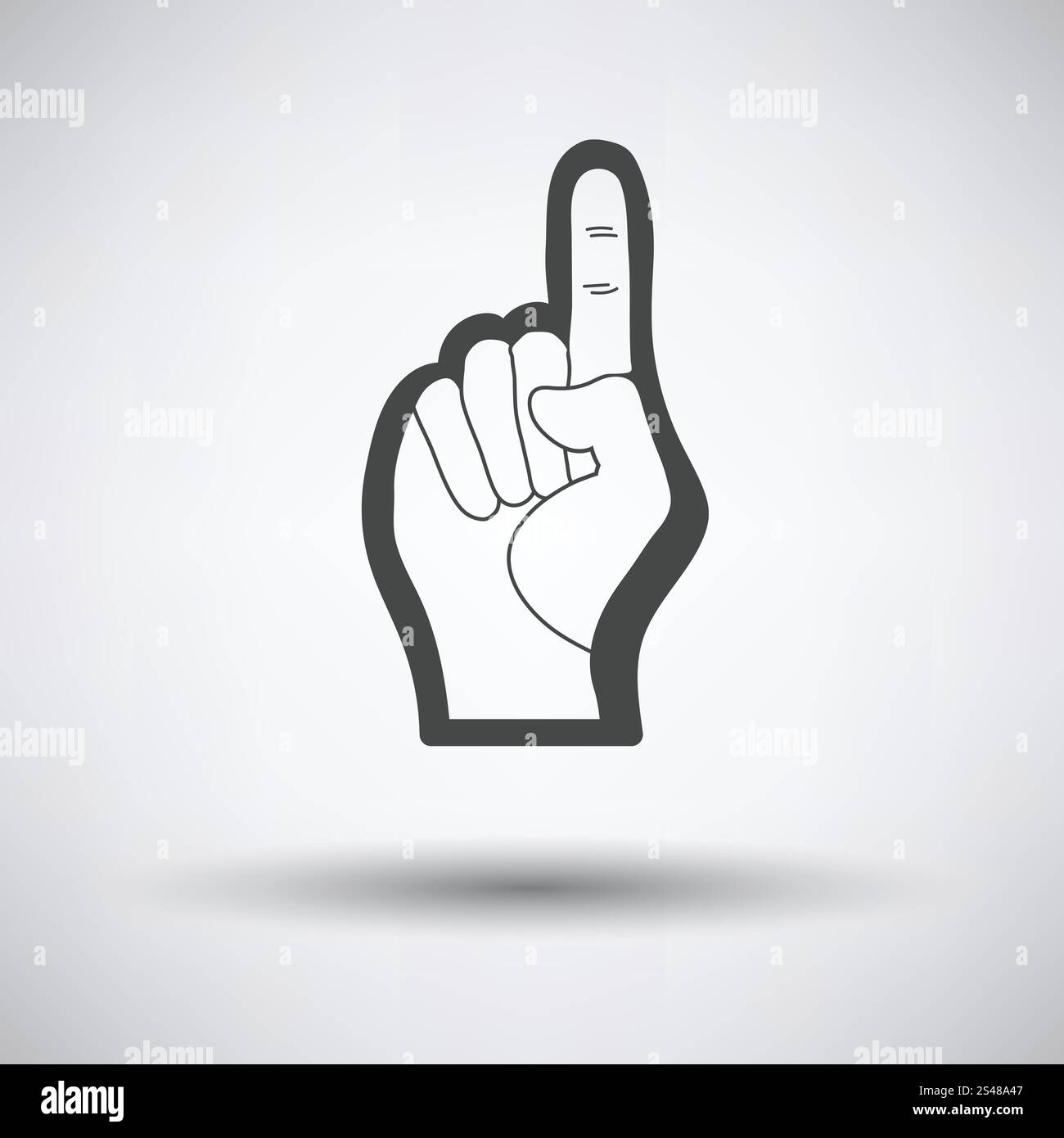 American football foam finger icon. Vector illustration Stock Vector ...