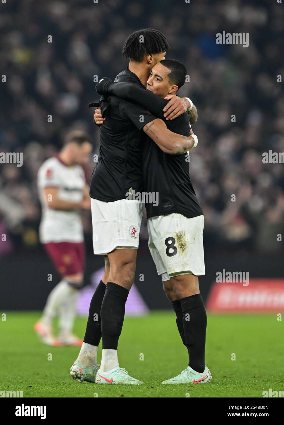 Birmingham, England, 10th January 2025. Tyrone Mings of Aston Villa and