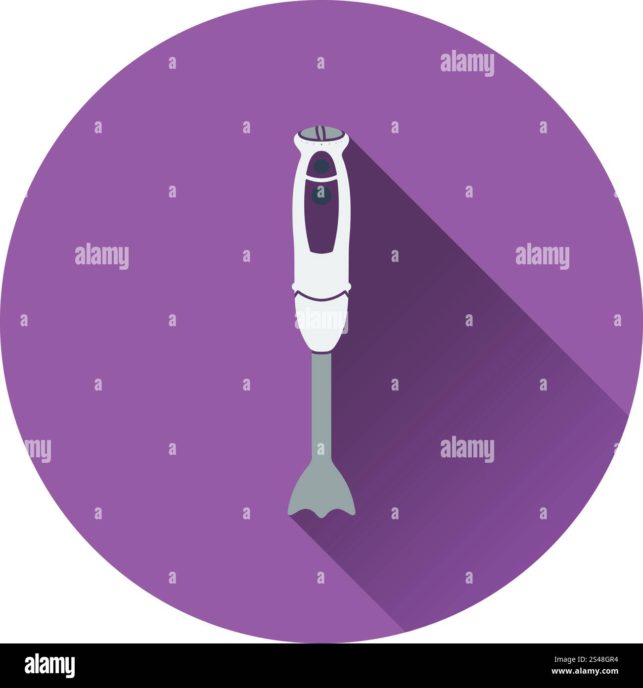 Hand blender icon. Flat design. Vector illustration. Stock Vector