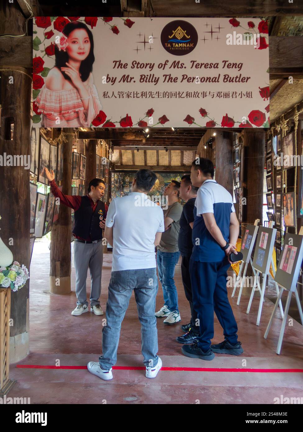 Chinese tourists attend during the commemoration of Teresa Teng, the ...