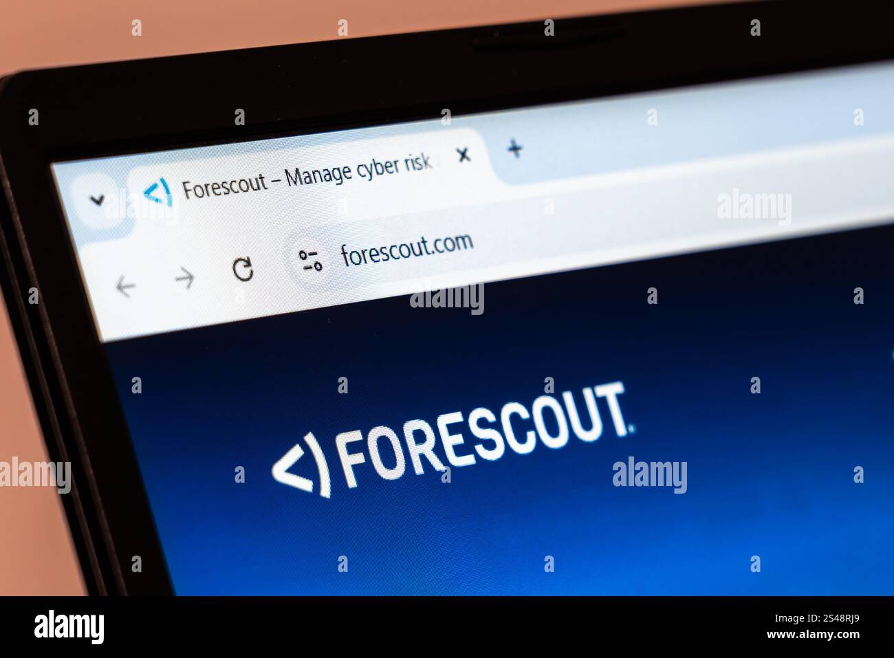 New York, USA - January 10, 2025: Forescout website homepage providing ...