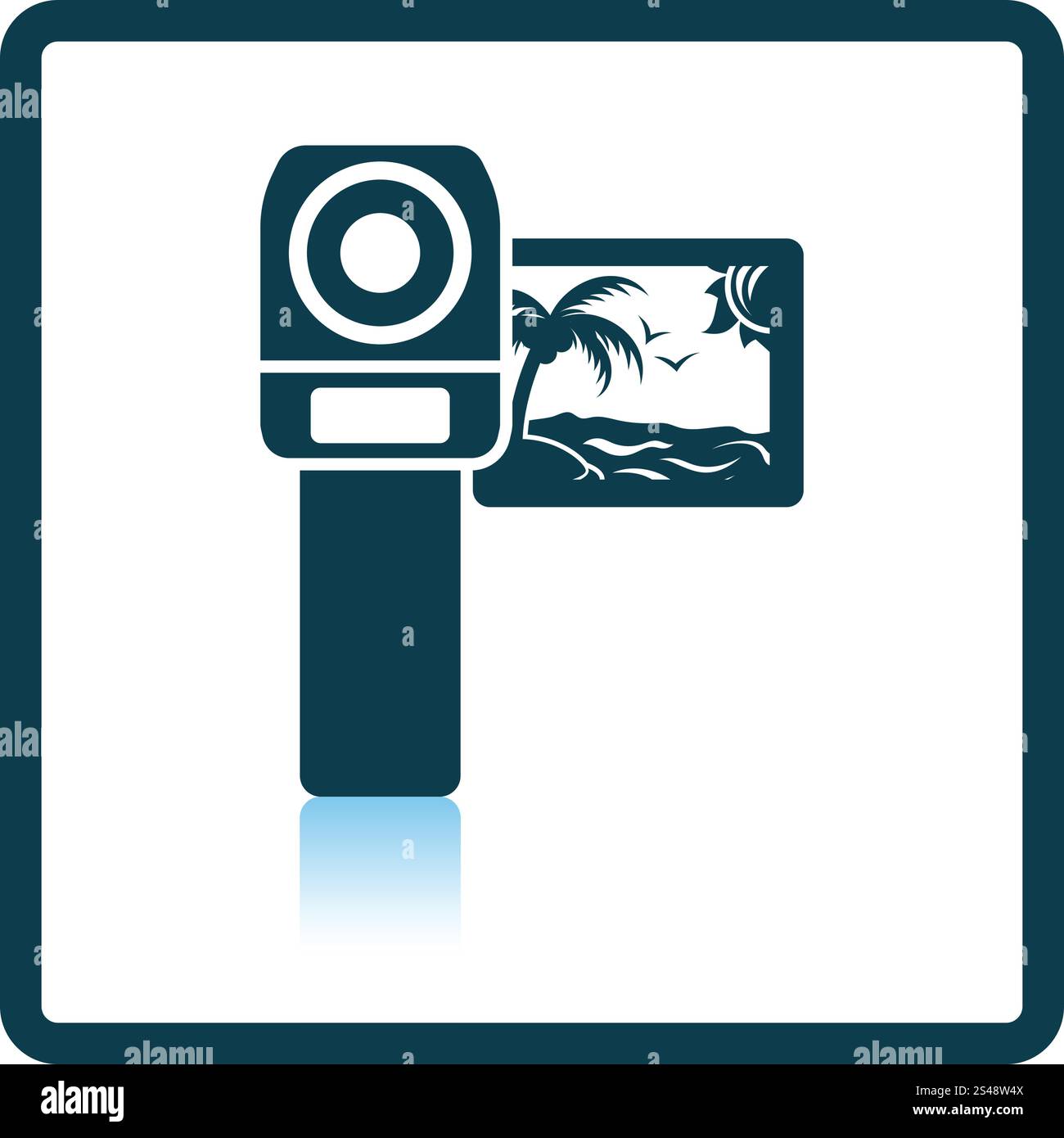 Video camera icon. Shadow reflection design. Vector illustration Stock ...