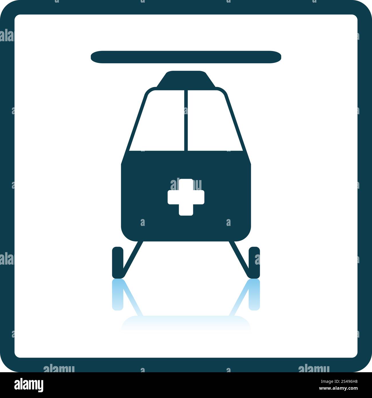 Medevac icon. Shadow reflection design. Vector illustration. Stock Vector