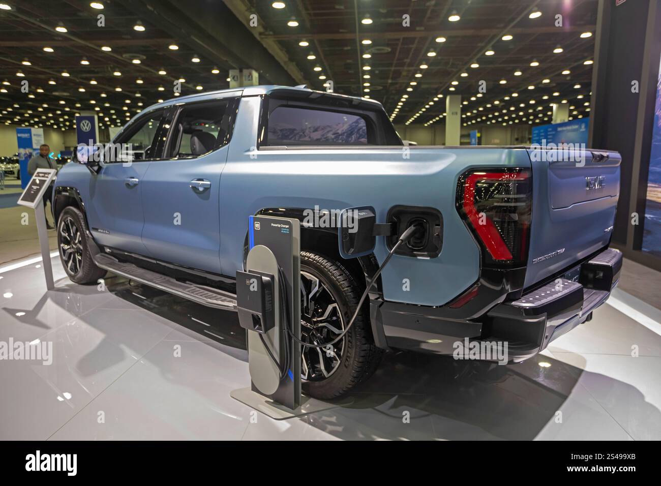 Detroit, Michigan USA 10 January 2025 The GMC Denali Sierra EV on
