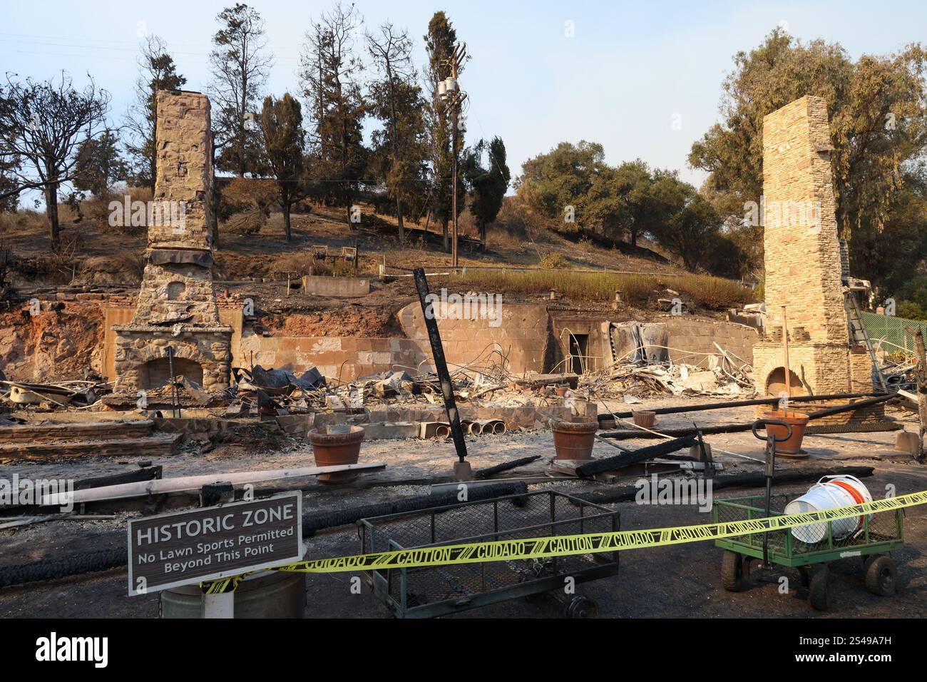 Destroyed Ranch Los Angeles, California, USA. 10th Jan, 2025. Will Rogers' historic ...