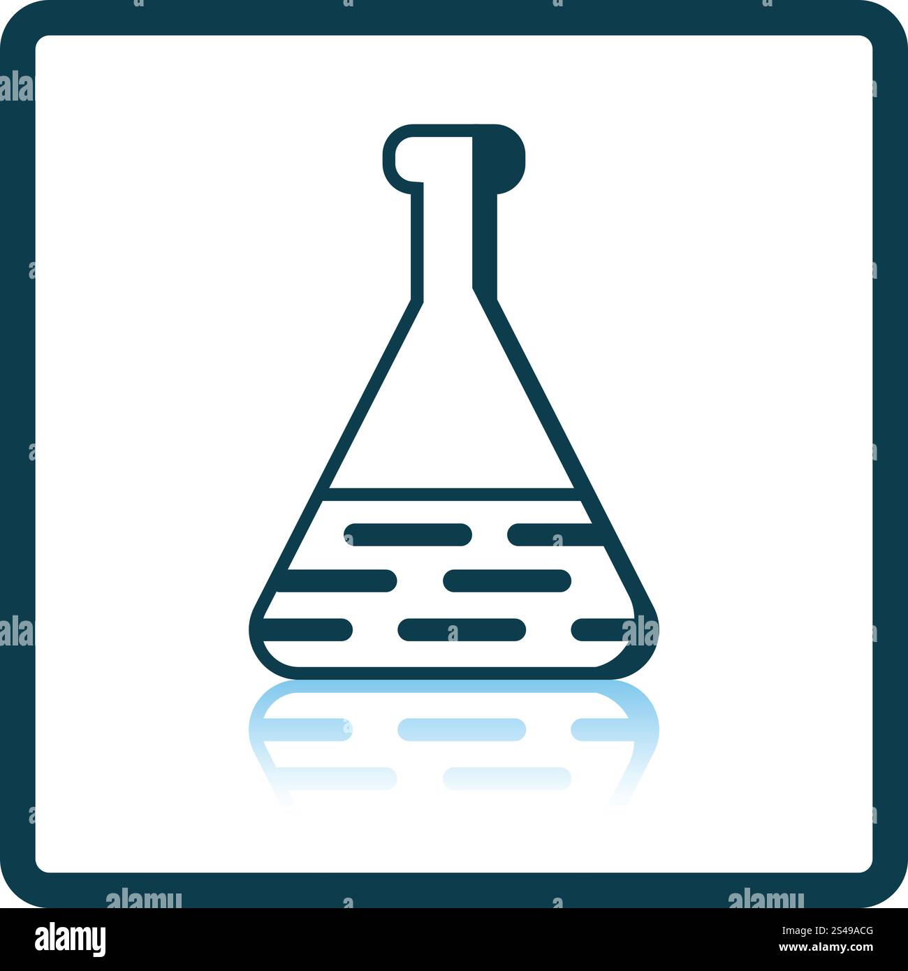 Medical flask icon. Shadow reflection design. Vector illustration. Stock Vector