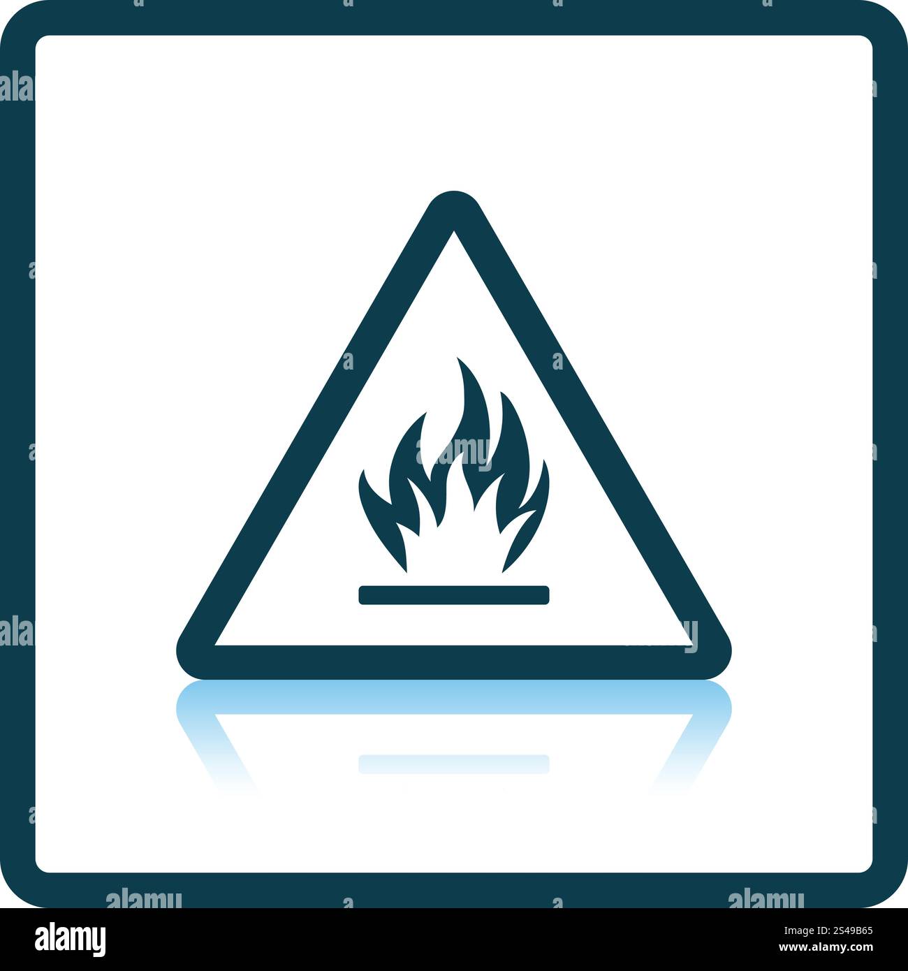 Flammable icon. Shadow reflection design. Vector illustration Stock ...