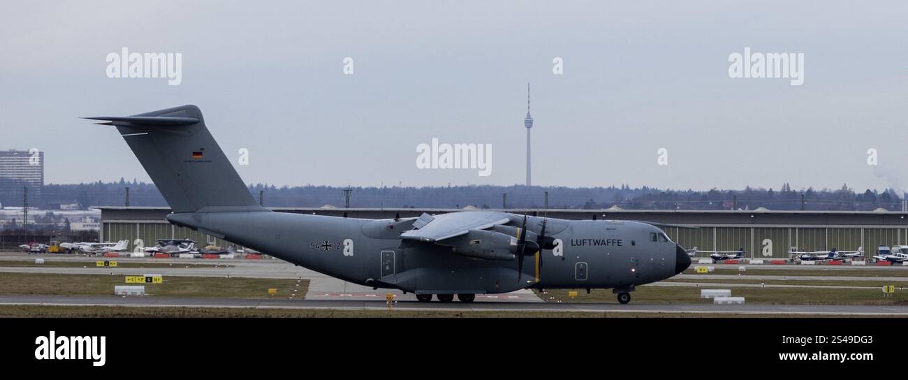 Airbus A400M military transport aircraft of the German Air Force landed ...