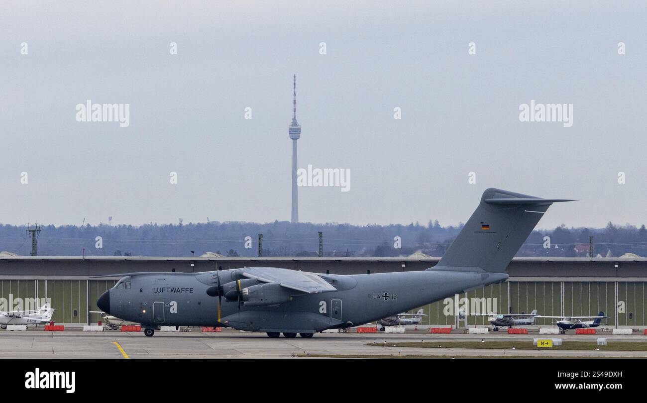 Airbus A400M military transport aircraft of the German Air Force landed ...
