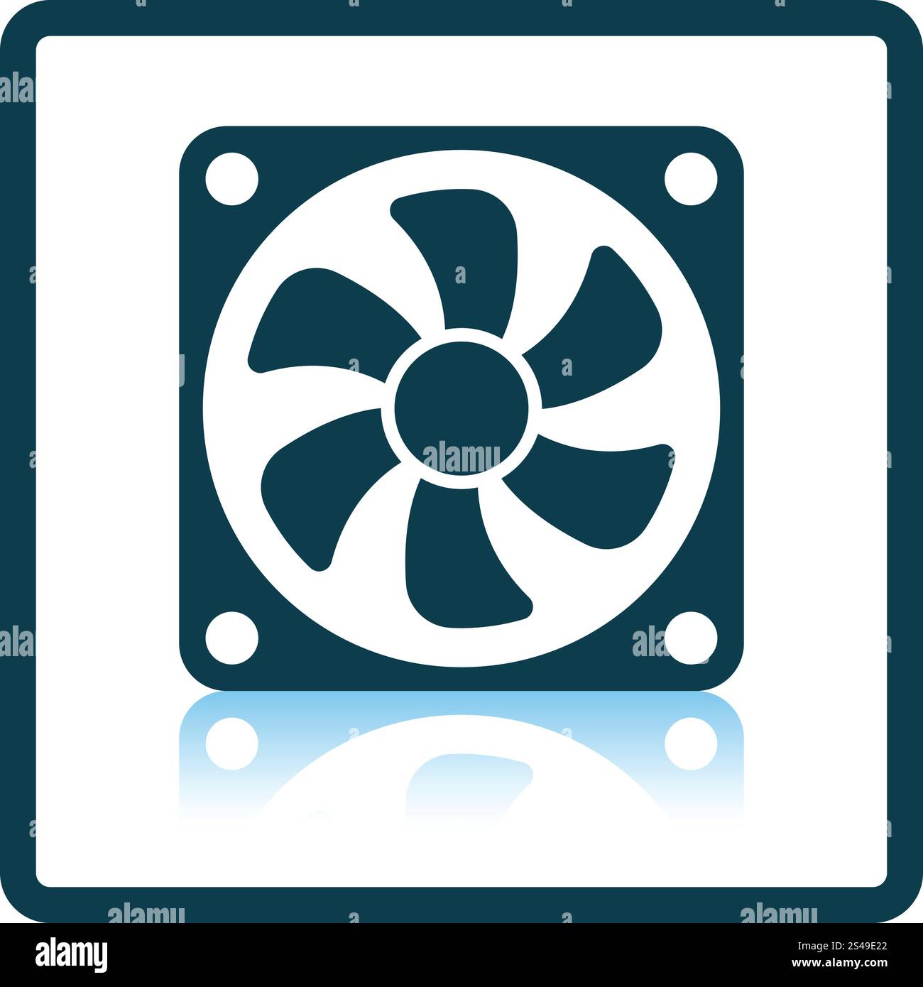 Fan icon. Shadow reflection design. Vector illustration. Stock Vector