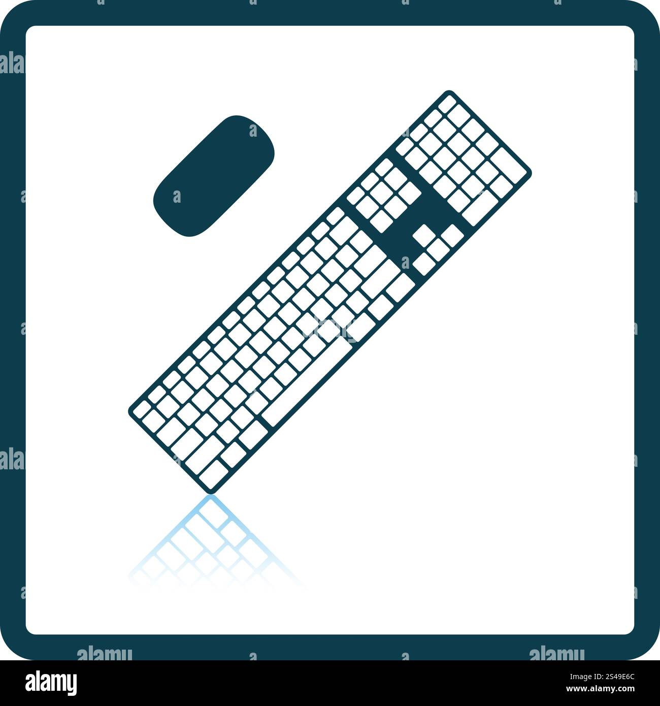 Keyboard icon. Shadow reflection design. Vector illustration. Stock Vector