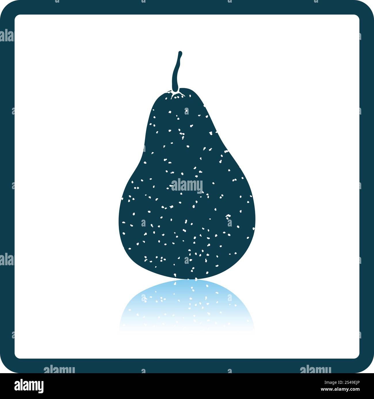 Icon of Pear. Shadow reflection design. Vector illustration Stock ...