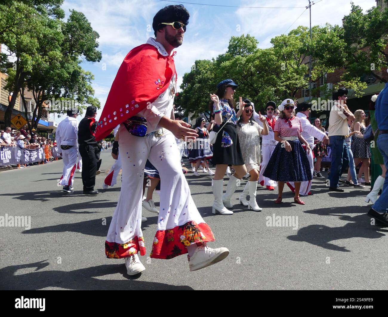 Parkes, Australia. 11th Jan, 2025. Elvis Presley lookalikes, fans and ...
