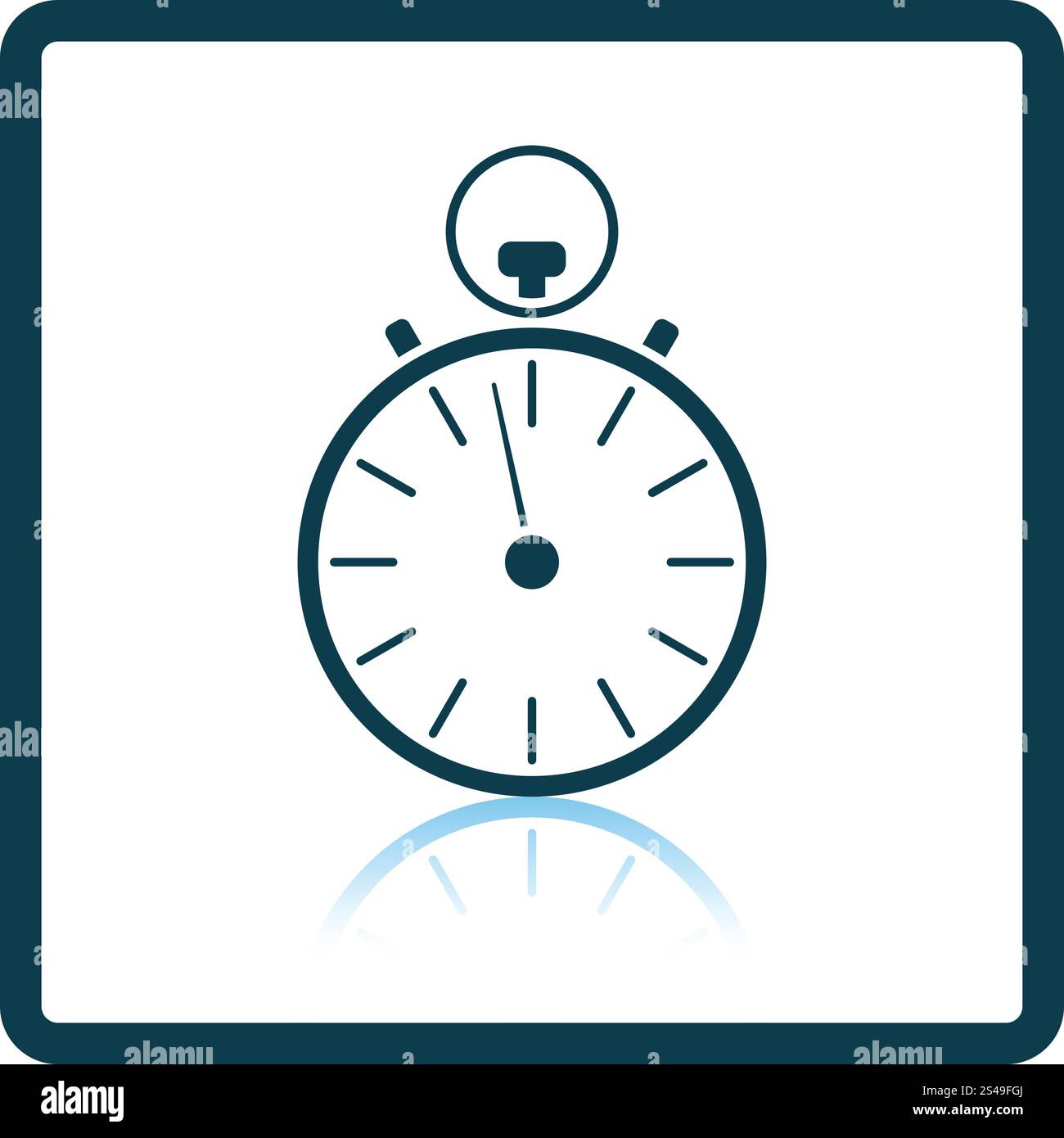 Stopwatch icon. Shadow reflection design. Vector illustration Stock ...