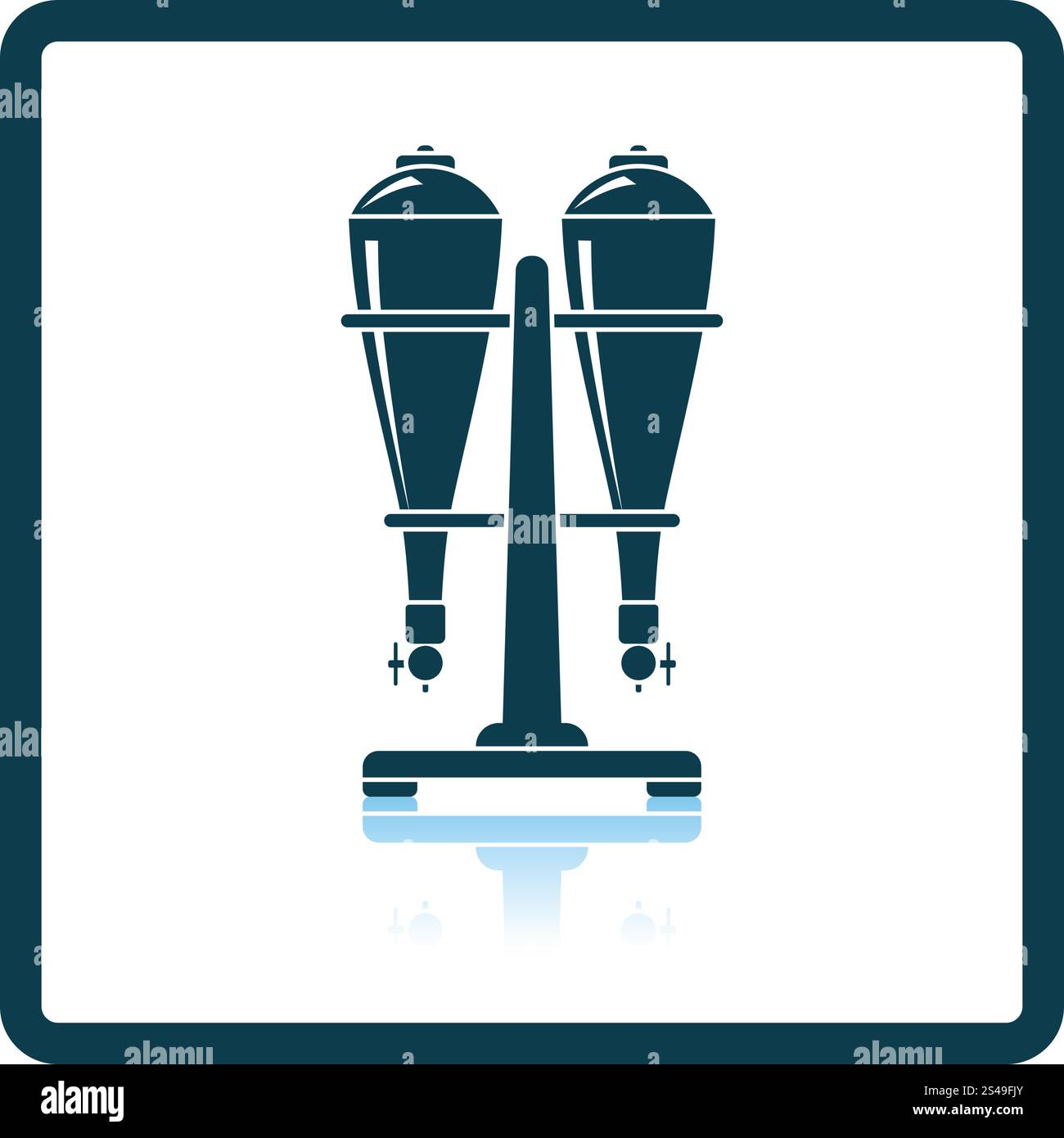 Soda siphon equipment icon. Shadow reflection design. Vector illustration. Stock Vector