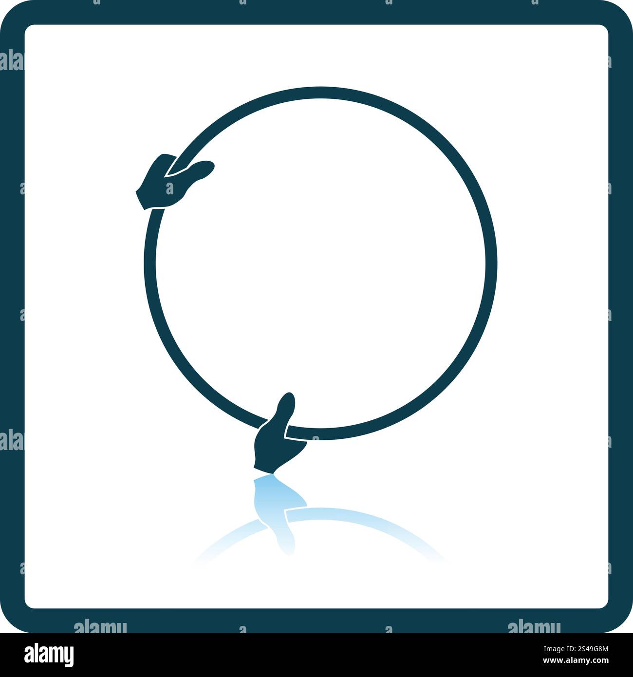 Icon of hand holding photography reflector. Shadow reflection design ...