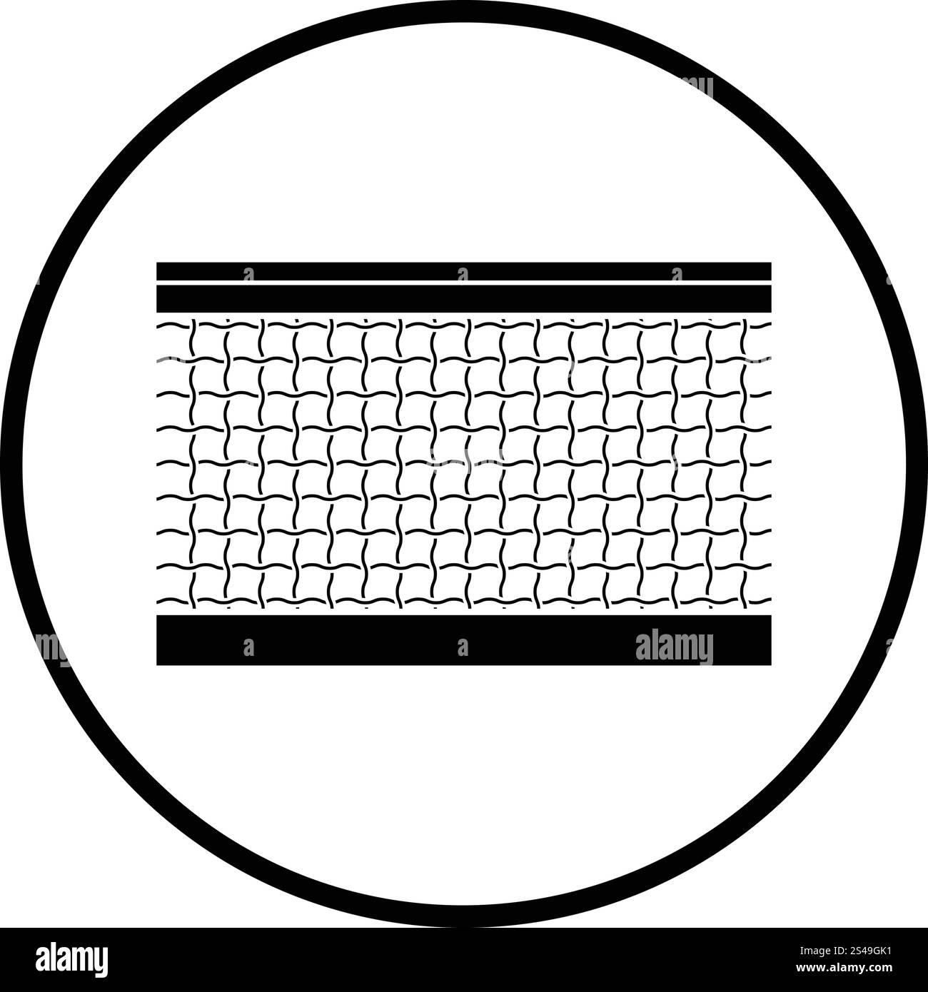 Tennis net icon. Thin circle design. Vector illustration Stock Vector ...