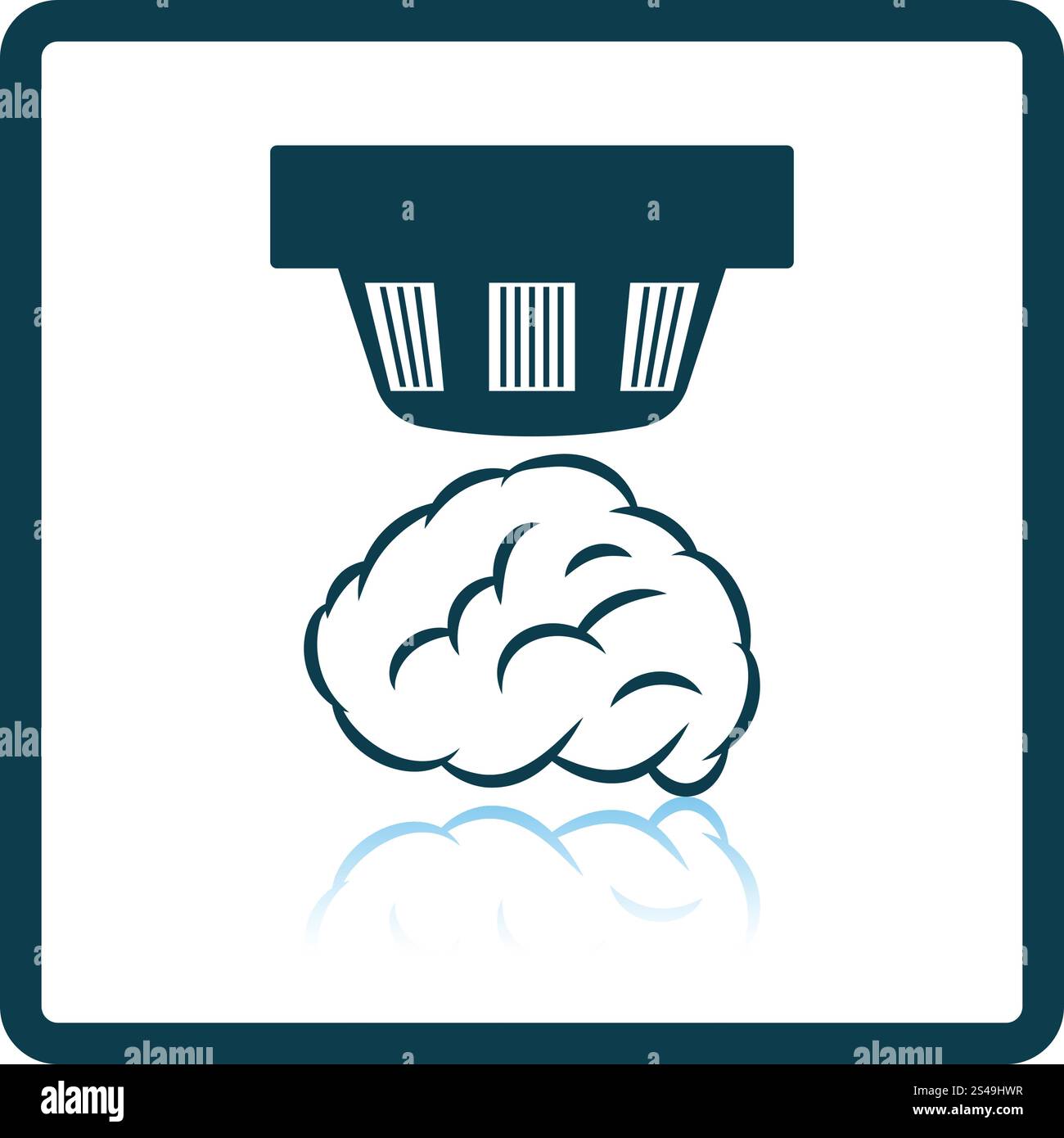 Smoke sensor icon. Shadow reflection design. Vector illustration. Stock Vector